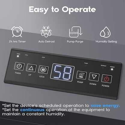 Andte 190 Pints Commercial Dehumidifier - Image 4