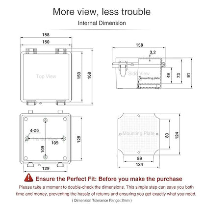 QILIPSU Waterproof Junction Box IP67 Outdoor Plastic Electrical Project - Image 6