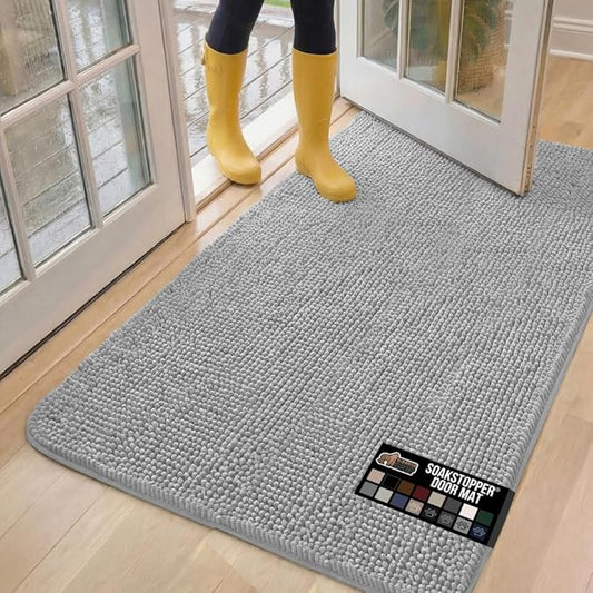 GORILLA GRIP SOAKSTOPPER Dog Door Mat, 60x36 Machine Washable Rug Absorbent by GorillaGrip