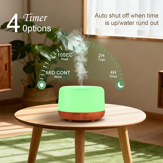 300ML Essential Oil Diffuser, Small Aromatherapy Diffuser - Image 4
