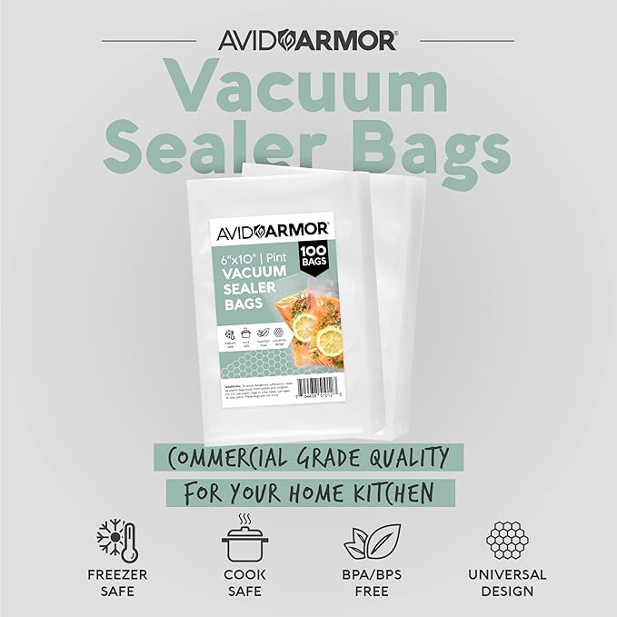 Avid Armor Vacuum Sealer Bags Pint Size, Vac Seal Bags - Image 2