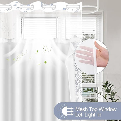 Extra Long No Hook Shower Curtain - Image 4