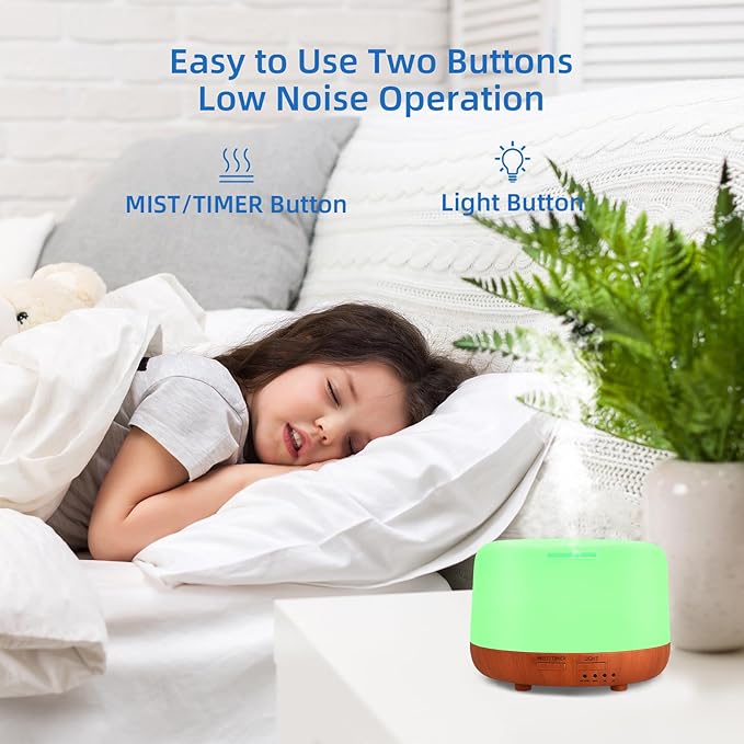 300ML Essential Oil Diffuser, Small Room Aromatherapy Diffuser, Quiet 8H - Image 5