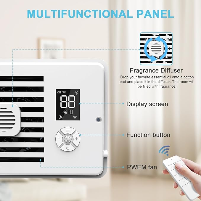Register Booster Fan for 4" x 12" Vents Only, 10 Speeds to Control Cool & Warm - Image 4