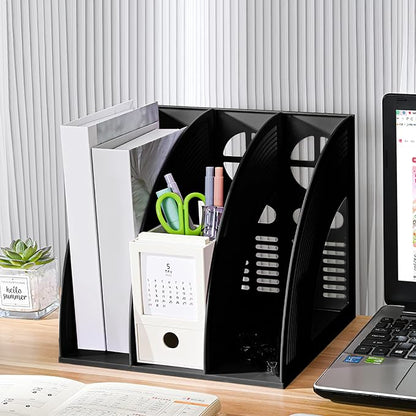 Marte Vanci Magazine File Holder Book Desktop Organizer Plastic Storage Sturdy - Image 6