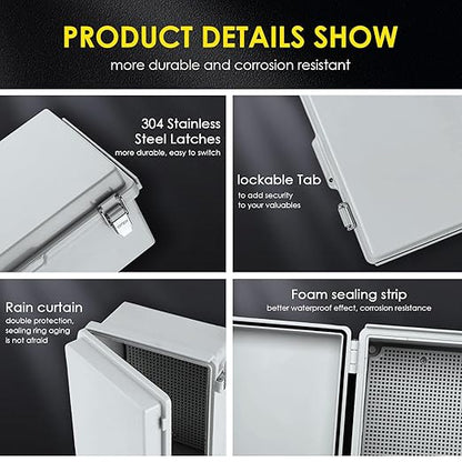Waterproof Electrical Junction Box, IP67 Plastic Weatherproof Electrical - Image 4