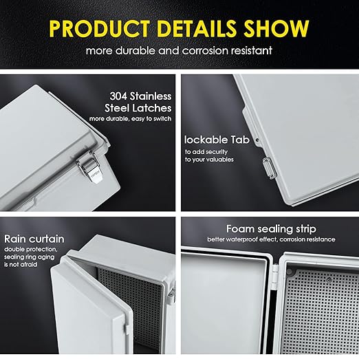 Waterproof Electrical Junction Box, IP67 Plastic Weatherproof Electrical - Image 4
