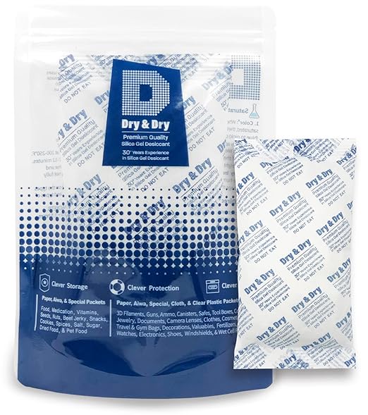 Dry & Dry 300 Gram Silica Gel Packets Desiccants, Silica Packets by DryDry
