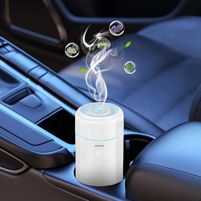 100ML Car Diffuser Humidifier, Cool Mist Air Essential Oil Diffuser by SEEDSEEL