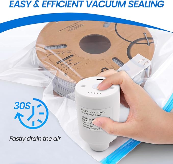 3D Print Filament Storage Bag Vacuum Kits - Image 4