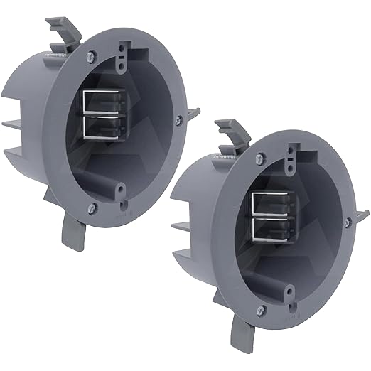 4'' Old Work Round Electrical Box, One-Gang Grey PVC Junction Box, 18 Inch by AirmontProducts