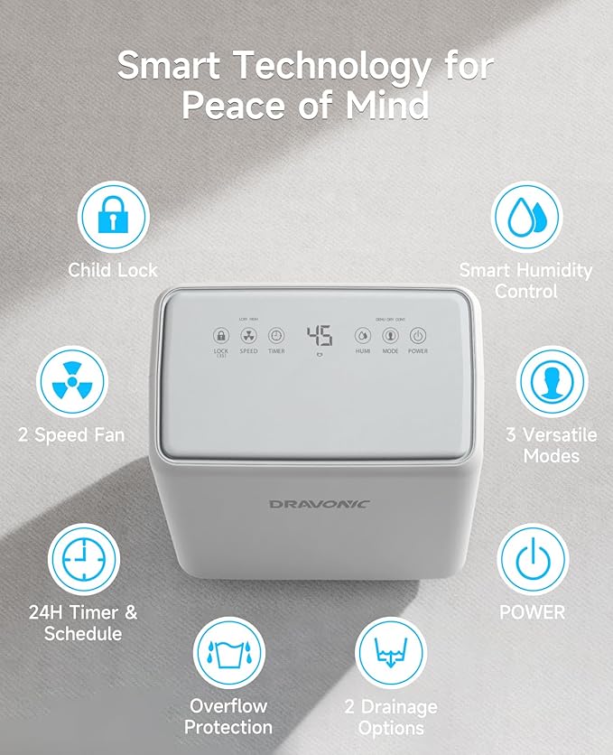 2000 Sq. Ft Dehumidifier for Basement, 30 Pint Dehumidifiers for Home, Bedroom - Image 6