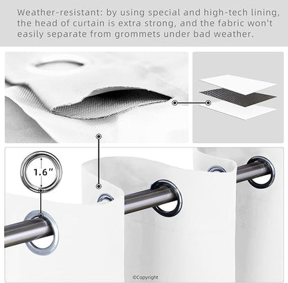 Waterproof Outdoor Curtain W105 x L84 - Image 3