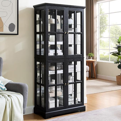 Lighted Glass Curio Cabinet - Image 5