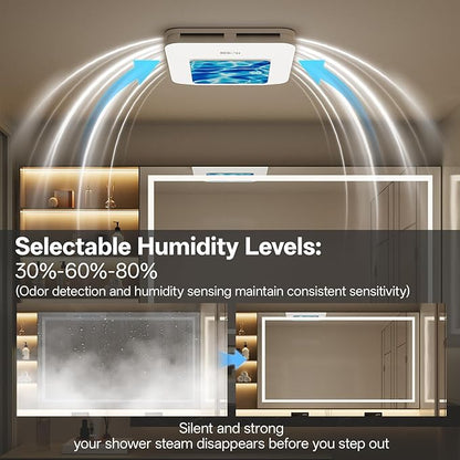 Bathroom Fan with Humidity Sensor, 230 CFM 1.0 Sone Bathroom Exhaust Fan with - Image 6