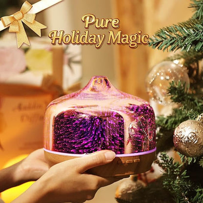 Porseme 500ml Glass Essential Oil Diffuser Aromatherapy Ultrasonic Cool Mist - Image 6