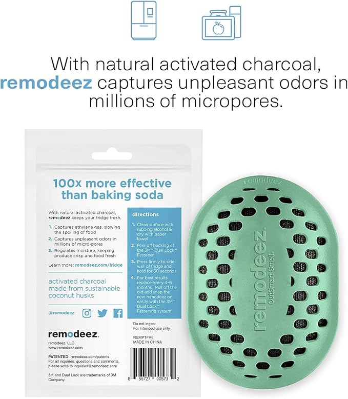 remodeez Refrigerator Deodorizer and Odor Eliminator, Activated Charcoal Bags - Image 4