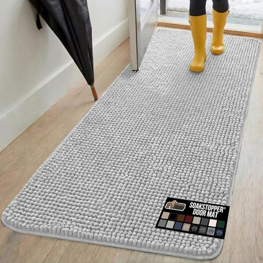 GORILLA GRIP SOAKSTOPPER Dog Door Mat, 70x24 Machine Washable Rug Absorbent by GorillaGrip