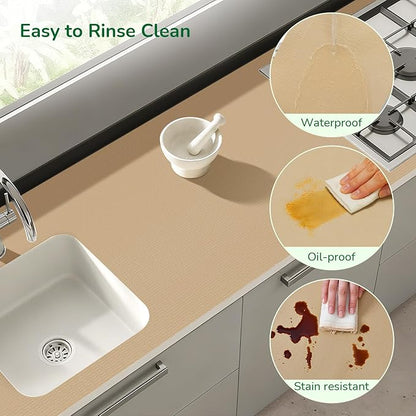 Drawer and Shelf Liner for Kitchen, Non-Slip Non-Adhesive Cabinet Liners for - Image 4