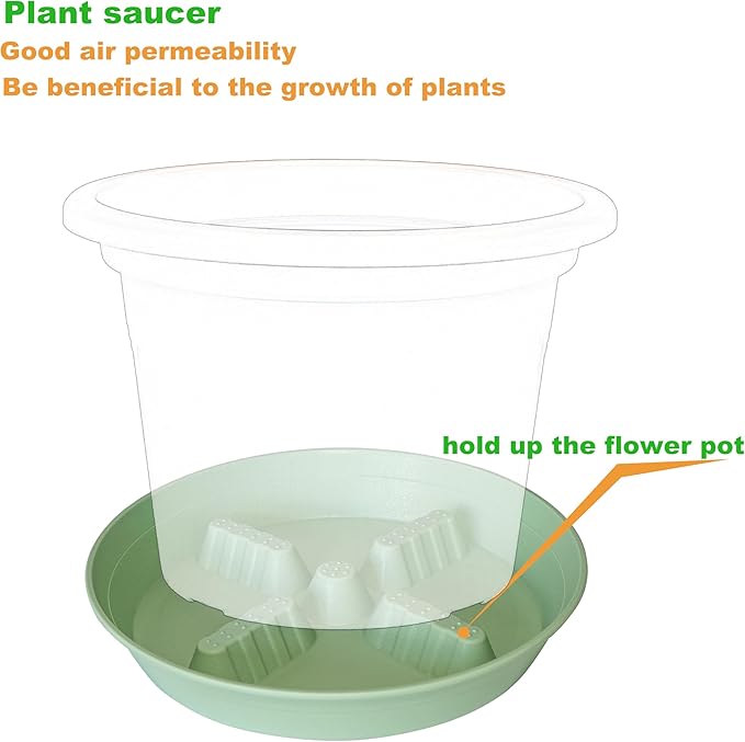 4 Pack Plant Saucer 10 inch, 8 12 14 17 inch, Plant Stand Plastic Plant Saucers - Image 3