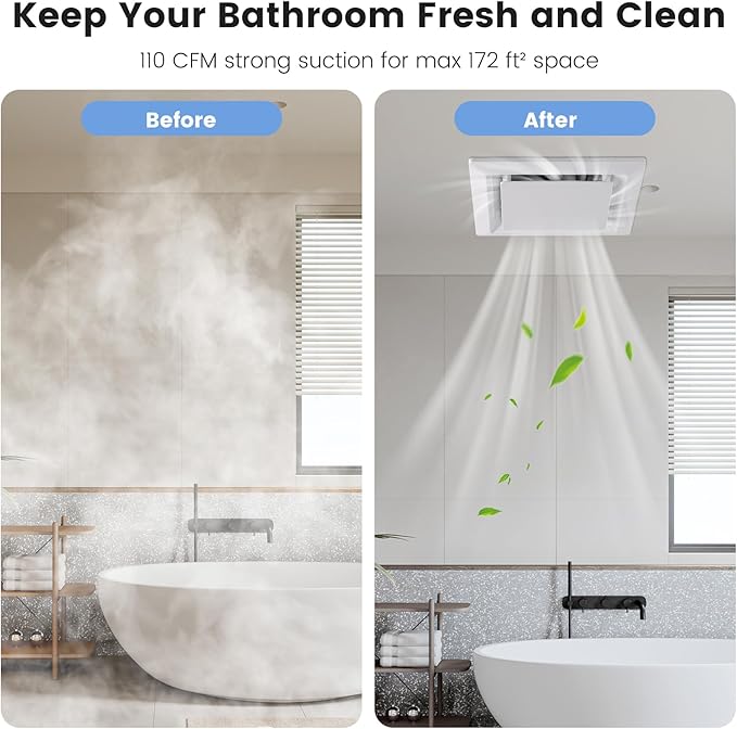 Bathroom Exhaust Fan for Ceiling Mount, Household Bath Vent Ventilation Fans - Image 5