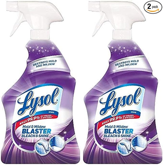Lysol Mold and Mildew Remover, 2 Pack Bathroom Cleaner Spray, 32 oz. Each by Lysol