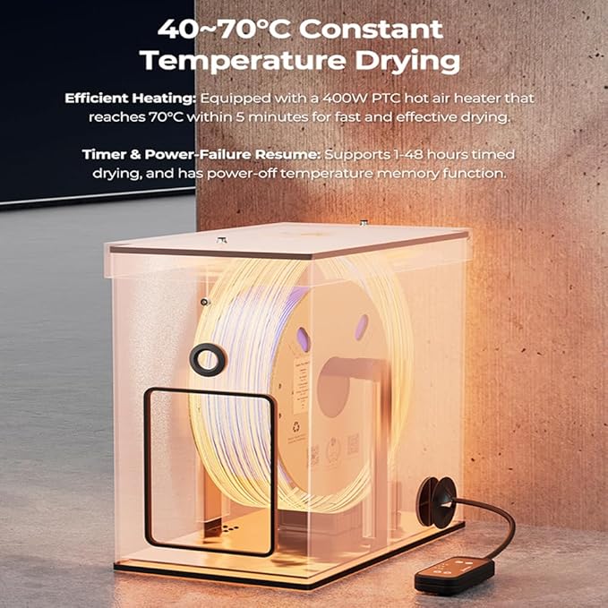Creality Multi-Kilo Filament Dryer，Fireproof and Moisture-Proof Detachable - Image 4