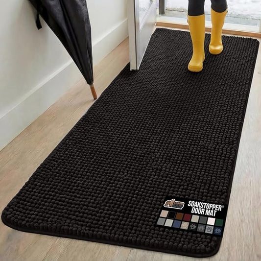 GORILLA GRIP SOAKSTOPPER Dog Door Mat, 70x24 Machine Washable Rug Absorbent by GorillaGrip