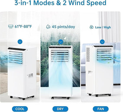 GarveeHome Portable Air Conditioner, Energy Efficient 8000 BTU AC, Window Kit & - Image 4