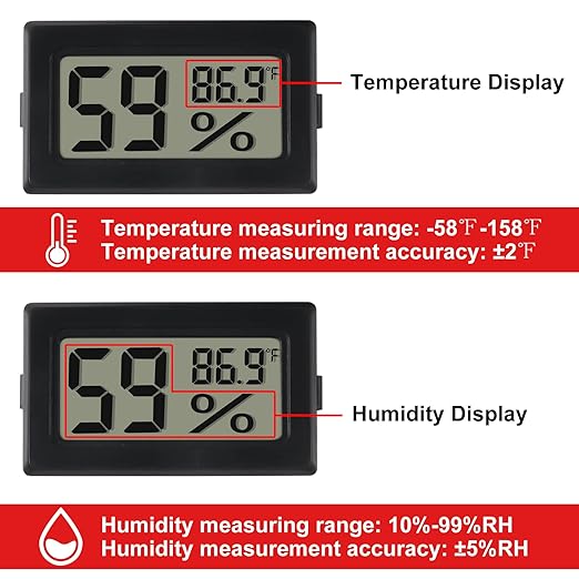 2 Pack Mini Digital Thermometer Hygrometer - Image 3