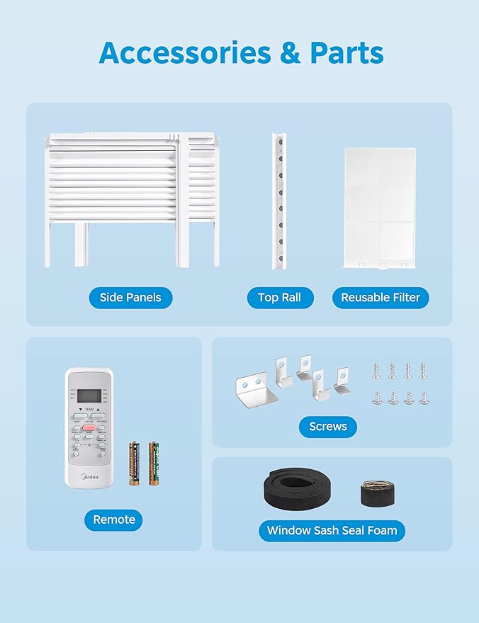 Midea 6, 000 BTU Window Air Conditioner, 3-in-1 Cool/Fan/Dehumidifier Window AC - Image 7