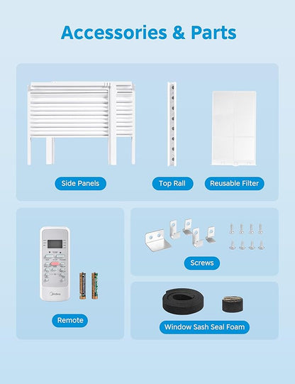 Midea 5, 000 BTU Window Air Conditioner, Cools up to 150 Sq. Ft. - Image 7