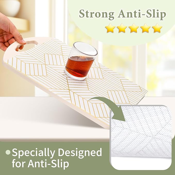 Shelf Liners for Kitchen Cabinets 35.4 in X 39.5 Ft, Non Adhesive Cabinet Liner - Image 2