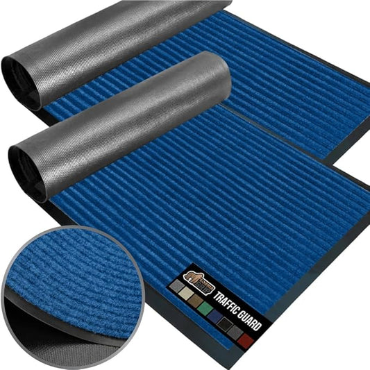 GORILLA GRIP Waterproof Traffic Guard Door Mat, 2 Pack Heavy Duty Entryway Mats by GorillaGrip