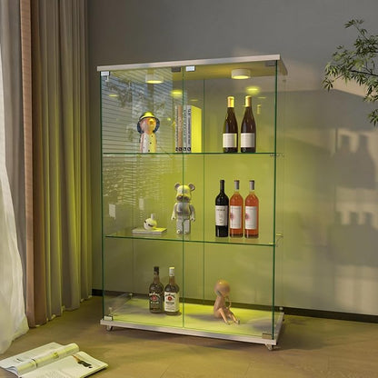 Yoluckea 3-Shelf Glass Display Cabinet by Yoluckea