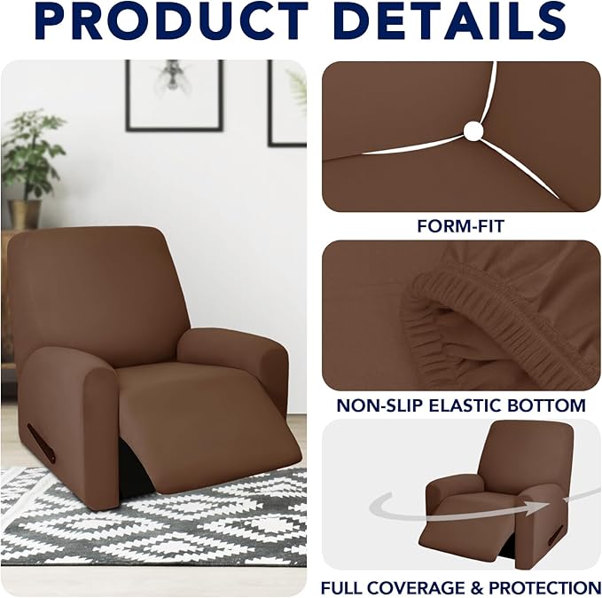 PureFit 100% Dual Waterproof Recliner Cover, Waterproof Couch Cover - Image 4