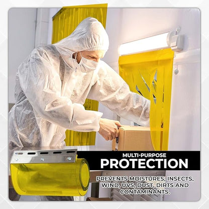 Yellow Kit PVC Smooth Plastic Strip Door Curtain 7 x 1200 in Standard - Image 5