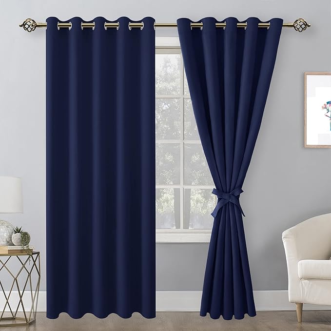 Hiasan Blackout Curtains for Bedroom, 60 x 84 Inches Long - Image 2