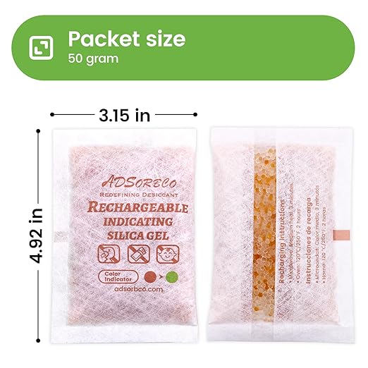 ADSorbco 50 Gram Silica Gel Packets – Desiccant Packs - Image 7