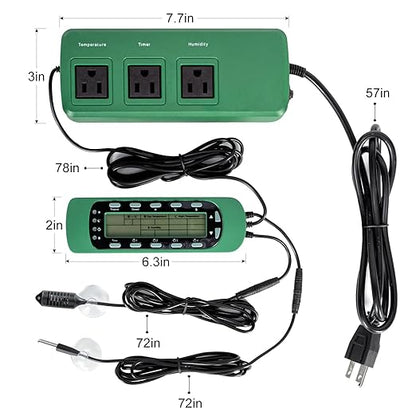 REPTI ZOO Reptile Digital Thermometer Hygrometer Controller - Image 2
