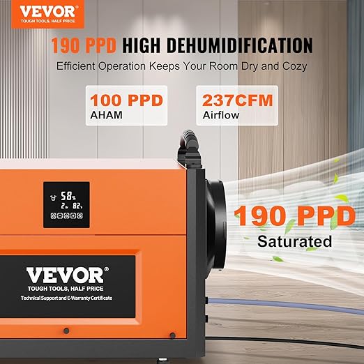 VEVOR 190 Pints Commercial Dehumidifier - Image 2