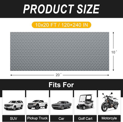 10x20 FT Garage Floor Mat, 2.8mm Thickened Flooring Roll - Image 2