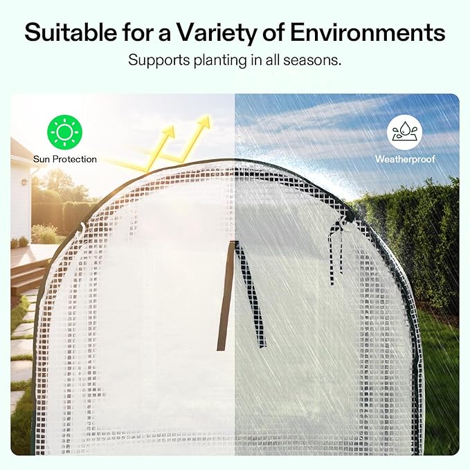 VIVOSUN Portable Mini Greenhouse 47x23x23-Inch Tunnels, PE Cover - Image 3