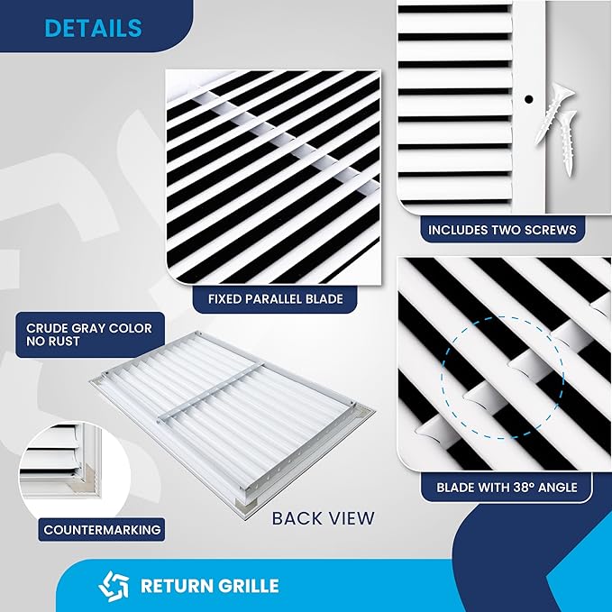 20x12 Inch Air Return Vent Cover Decorative – Premium Aluminum AC Vent Cover - Image 9
