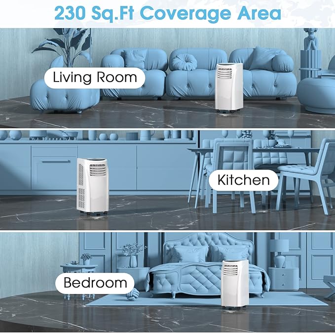 COSTWAY Portable Air Conditioners, 8000 BTU Air Conditioner Unit spaces up to - Image 5