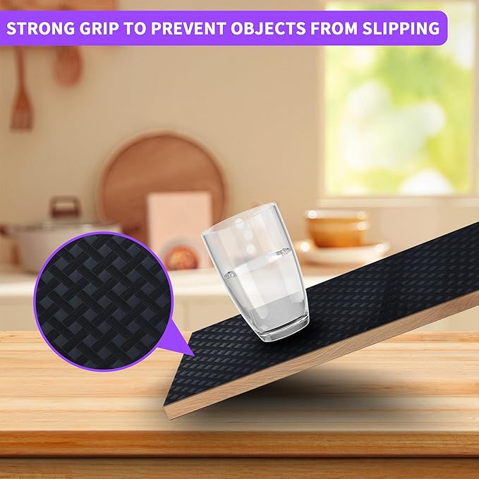 Non-Slip Shelf Liner, for Kitchen Cabinets, Washable Oil-Proof & Waterproof - Image 4