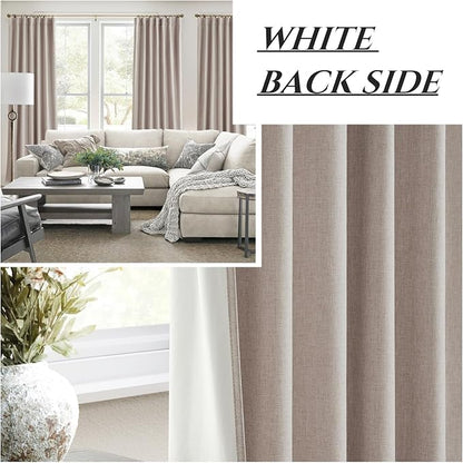 Black Out Linen Boho Curtains 63 Inch Long, Living/Bedroom Curtains 63 Inches - Image 6