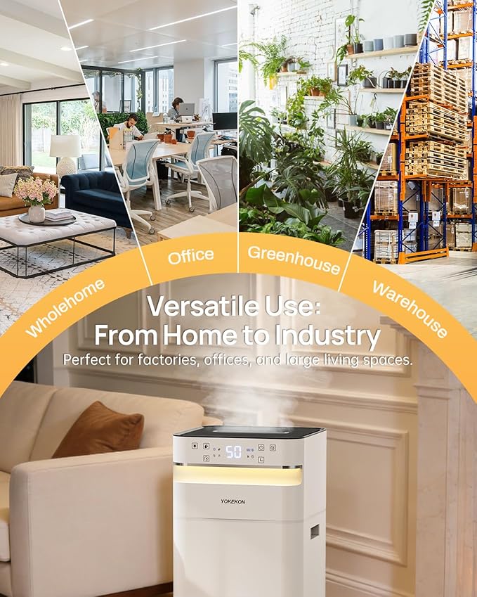 YOKEKON Humidifier Large Room 22L/5.8gal, 2500sq.ft Whole House Humidifiers - Image 7