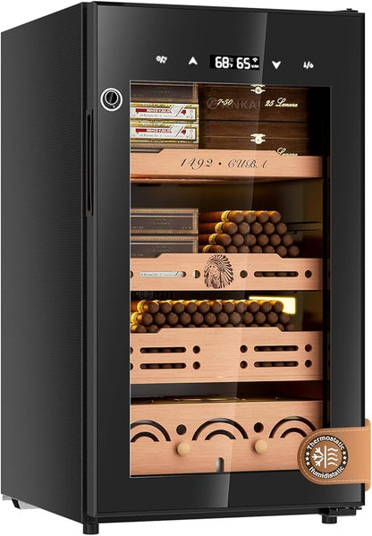 Electric Cigar Humidor Cabinet up to 600 Cigars, Temperature & Humidity Control by FANKAI