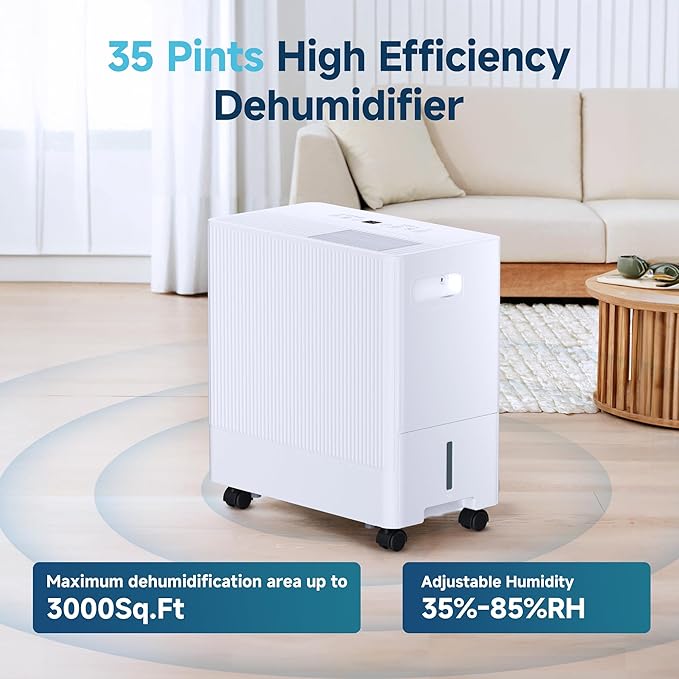 35 Pints Dehumidifier for Basement - Image 2